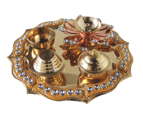 Decor Brass Puja thali Set 0.2Kg